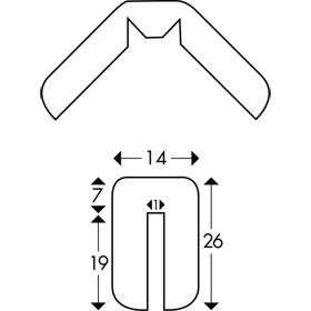 Knuffi SHG Warn- und Schutzprofil - Kantenschutz flexibler Winkel schwarz