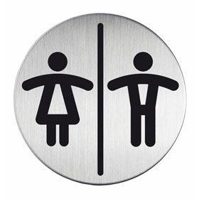 Piktogramme rund Symbol: WC Damen und Herren