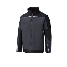 Dickies Workwear Dickies Pro Softshell-Jacke grau-schwarz hochwertige und strapazierfhige Arbeitsjacke mit Reflexelementen