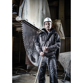 Dickies Workwear Industry 300 Winterjacke grau-schwarz wasserdicht, elastische Bndchen, Reflexelemente