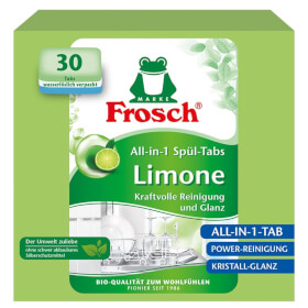 Frosch Limonen Geschirrspül - Tabs 26 entsorgen Verschmutzung und Kalkablagerungen