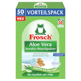 Frosch Aloe Vera Sensitiv - Waschpulver Vorteilspack für alle Textilien und speziell für empfindliche Haut geeignet