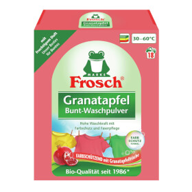 Frosch Granatapfel Bunt - Waschpulver geeignet für farbige Textilien