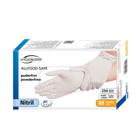 Franz Mensch Nitrilhandschuhe Allfood Safe weiss (250er Box) latexfrei, 100% lebensmittelecht, l- und fettbestndig