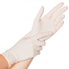 Franz Mensch Latexhandschuhe Skin light, weiss gepudert vollanatomisch wie eine zweite Haut