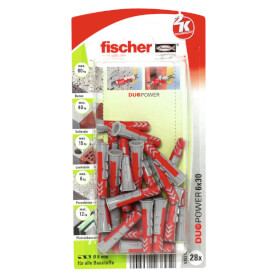 fischer DuoPower 6 x 30 zwei Komponenten Klapp - , Spreiz - und Knotdübel