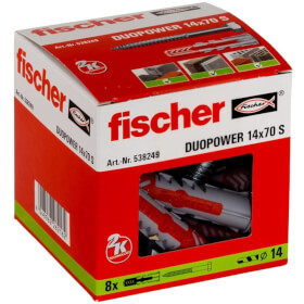 fischer DuoPower 14 x 70 S zwei Komponenten Klapp - , Spreiz - und Knotdbel mit Schrauben