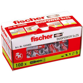 fischer DuoPower 5 x 25 zwei Komponenten Klapp - , Spreiz - und Knotdbel