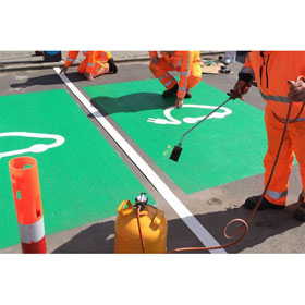 Premark thermoplastische Bodenmarkierung wei Streifen auf Rolle, zur Kennzeichnung von Verkehrswegen