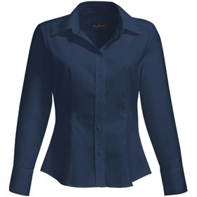 Damenblusen Business HAKRO Bluse fr Damen, Langarm, marineblau, 