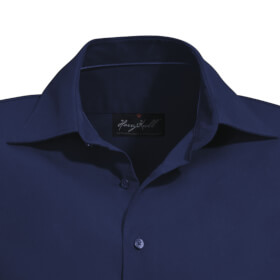 Hemden Businesshemden HAKRO Business-Hemd Tailored Fit, Langarm, marineblau,