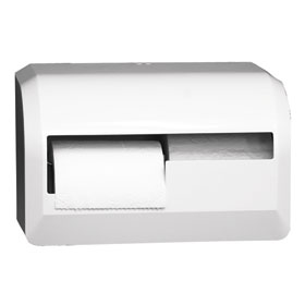 CWS 903112406 Novoclean Toilettenpapierspender Typ D301 fr 2 Kleinrollen, einfaches nachschieben der Reserverolle