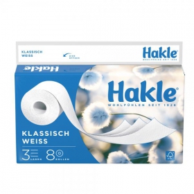 Hakle Klassisch Wei Toilettenpapier angenehm weich, sicher und saugfhig