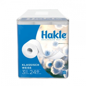 Hakle Klassisch Wei Toilettenpapier angenehm weich, sicher und saugfhig