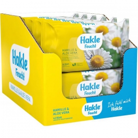 Hakle Feucht Toilettenpapier Kamille & Aloe Vera 1 VE = 12 Packungen  42 Blatt