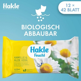 Hakle Feucht Toilettenpapier Kamille & Aloe Vera 1 VE = 12 Packungen  42 Blatt