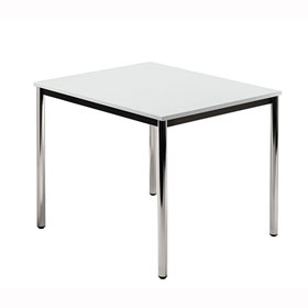 Hammerbacher Besprechungstisch Tischplatte: Lichtgrau, umlaufender Stahlrahmen,  Rahmen schwarz