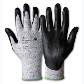 Arbeitshandschuhe Schnittschutz Schnittschutzhandschuhe KCL PuroCut, Farbe: schwarz - wei, 