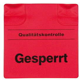 Kennzeichnungspad magnetisch, Text: Qualittskontrolle Gesperrt
