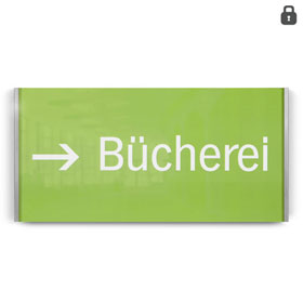 LITE Secure Türschild stilvolle Beschilderung aus Acrylglas und Edelstahl, 