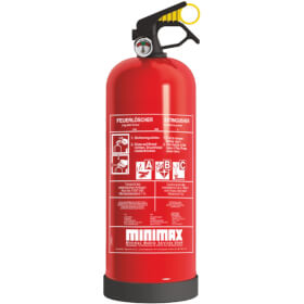 MINIMAX Auto Feuerlscher PU 2G (GP - 2x ABC) Dauerdruck Pulverfeuerlscher mit Manometer