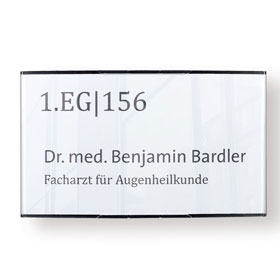 PacificX Trschild, gewlbt -  fr Papiereinlage (9, 0 x 15, 0 cm)