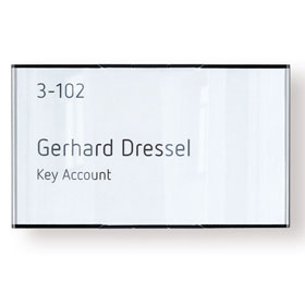 MessengerX Türschild, flach -  mit Papiereinlage (15, 7 x 9, 3 cm)