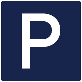Parkplatzschild Messenger plan, blau (hnlich RAL 5005) / wei
