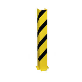 Anfahrschutz U - Profil, ffnung ca. 14, 8 cm, (dreiseitiger Schutz), gelb / schwarz,  zum Aufdbeln