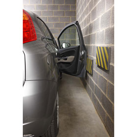 Garagenwandschutz-Set gelb/schwarz selbstklebender Schaumstoff, extra breit