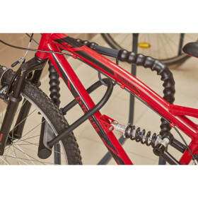 Mottez Fahrradstnder mit 2 gummierten Bgeln mit 4 Stellpltze einseitige Radeinstellung fr den Innenbereich
