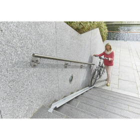 Mottez Fahrradrampe fr Treppen Erweiterungselement mit einer Rinne zur Erweiterung des Grundelements