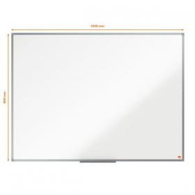 Nobo Essence Whiteboard Stahl 120 x 90 cm magnetisch mit Alurahmen, Montageset und Stiftablage
