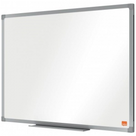 Nobo Essence Whiteboard Emaille 60 x 45 cm magnetisch mit Alurahmen, Montageset und Stiftablage