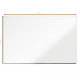 Nobo Essence Whiteboard Emaille 180 x 120 cm magnetisch mit Alurahmen, Montageset und Stiftablage