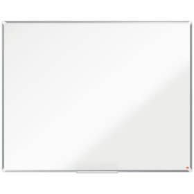 Nobo Whiteboard Stahl Premium Plus 150 x 120 cm magnetisch mit Alurahmen, inkl. Montagematerial und Stiftablage