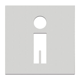 Phos Trschilder aus Edelstahl Symbol Herr, selbstklebend, 