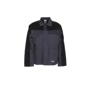 Planam Weld Shield Arbeitsjacke 5510 grau schwarz antistatische Kleidung mit Schweierschutz
