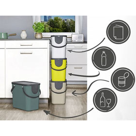 rothopro Recycling Müllsystem ALBULA clevere Mülltrennung für Küche Bad und  Büro kaufen