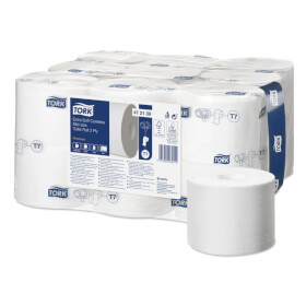 Tork 472139 extra weiches hlsenloses Midi Toilettenpapier Premium 3 - lagig fr Spendersystem T7