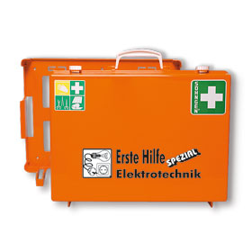 Erste - Hilfe - Koffer SÖHNGEN Spezialausführung mit Zusatzbefüllung für Elektrotechnik, 