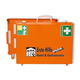 Erste - Hilfe - Koffer SÖHNGEN Spezialausführung mit Zusatzbefüllung für Hotel und Gastro, 