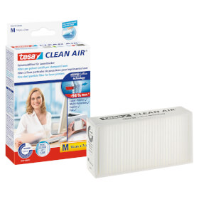 tesa Clean Air Feinstaubfilter M fr Laserdrucker, Fax - und Kopiergerte aus Natur - Vliesstoff