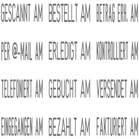 Printy 4817 Datumstempel 3,8 mm Schrifthhe mit Wortband 12 Texte