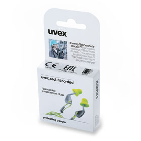 uvex Gehrschutzstpsel xact - fit Minibox Ohrstpsel mit Kordel + Ersatzstpsel