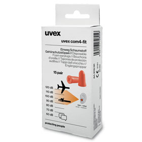 uvex Gehörschutzstöpsel com4 - fit Einwegstöpsel ideal für schmalere Gehörgänge