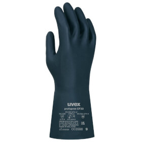 uvex Chemikalienschutzhandschuh profapren CF33 mit guter Chemikalienresistenz und Baumwollflock