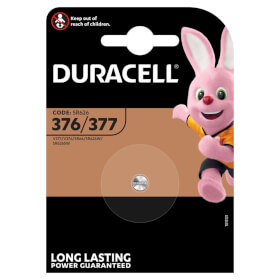 Duracell Knopfzellen 376 / 377 (SR626 / V377 / SR66 / SR626W / SR626SW) Silber - Oxid Knopfzelle