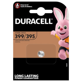 Duracell Knopfzellen 399 / 395 (SR927 / V395 / V399 / SR57 / SR927W / SR927WS) Silber - Oxid Knopfzelle