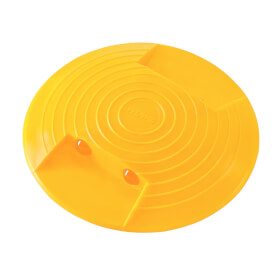 Wemas TL - Markierungsnagel Kunststoff gelb zum Aufkleben, mit zwei Reflexlinsen einseitig
